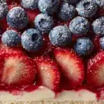 Red, White, and Blue Cheesecake Strawberries Recipe