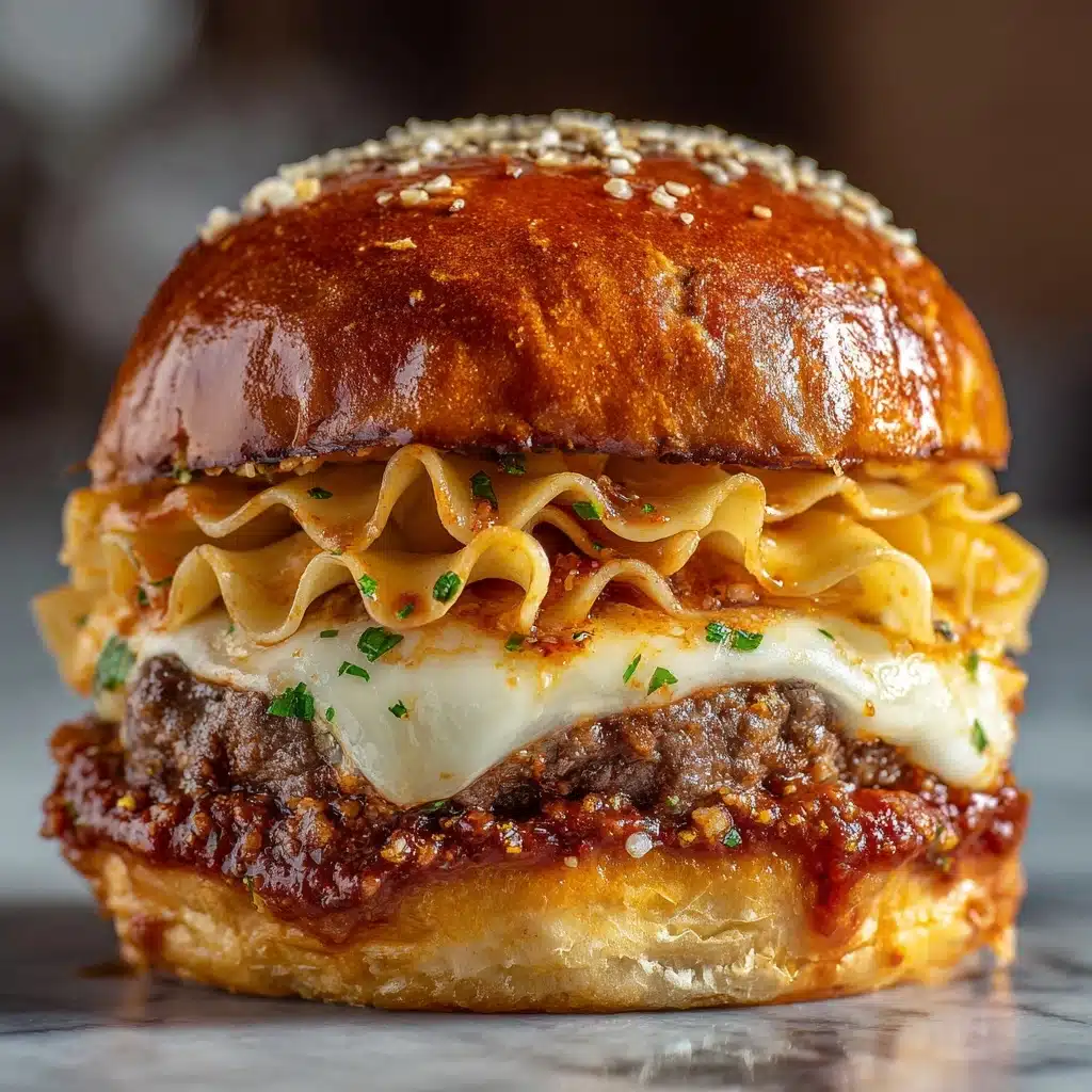 Lasagna Burger: A Delicious Fusion of Two Favorites Recipe - Recipe Image