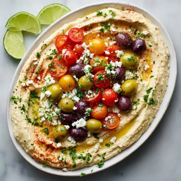 Greek Style Loaded Hummus Recipe