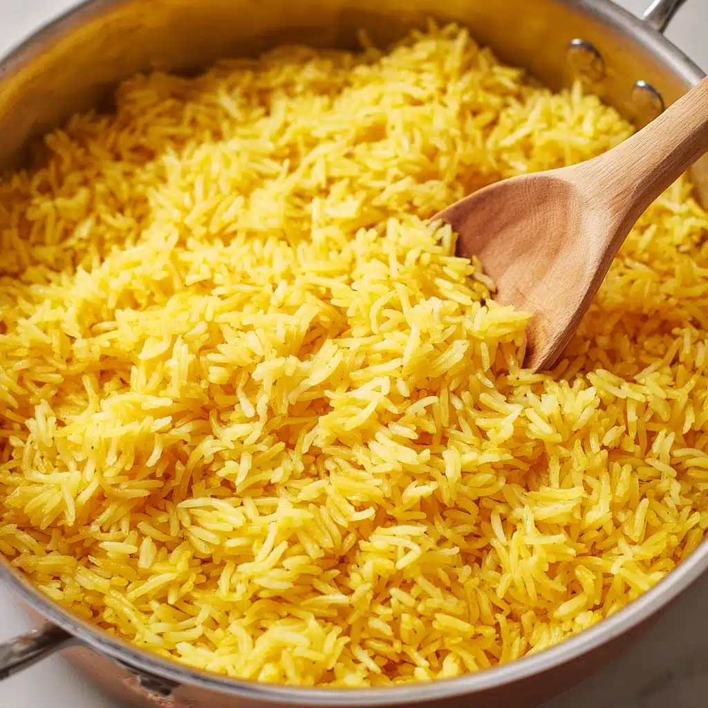 Garlic Turmeric Rice Recipe - Recipe Image
