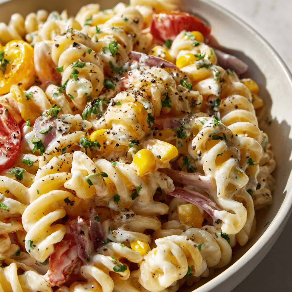 Mexican Street Corn Pasta Salad Recipe - Recipe Image