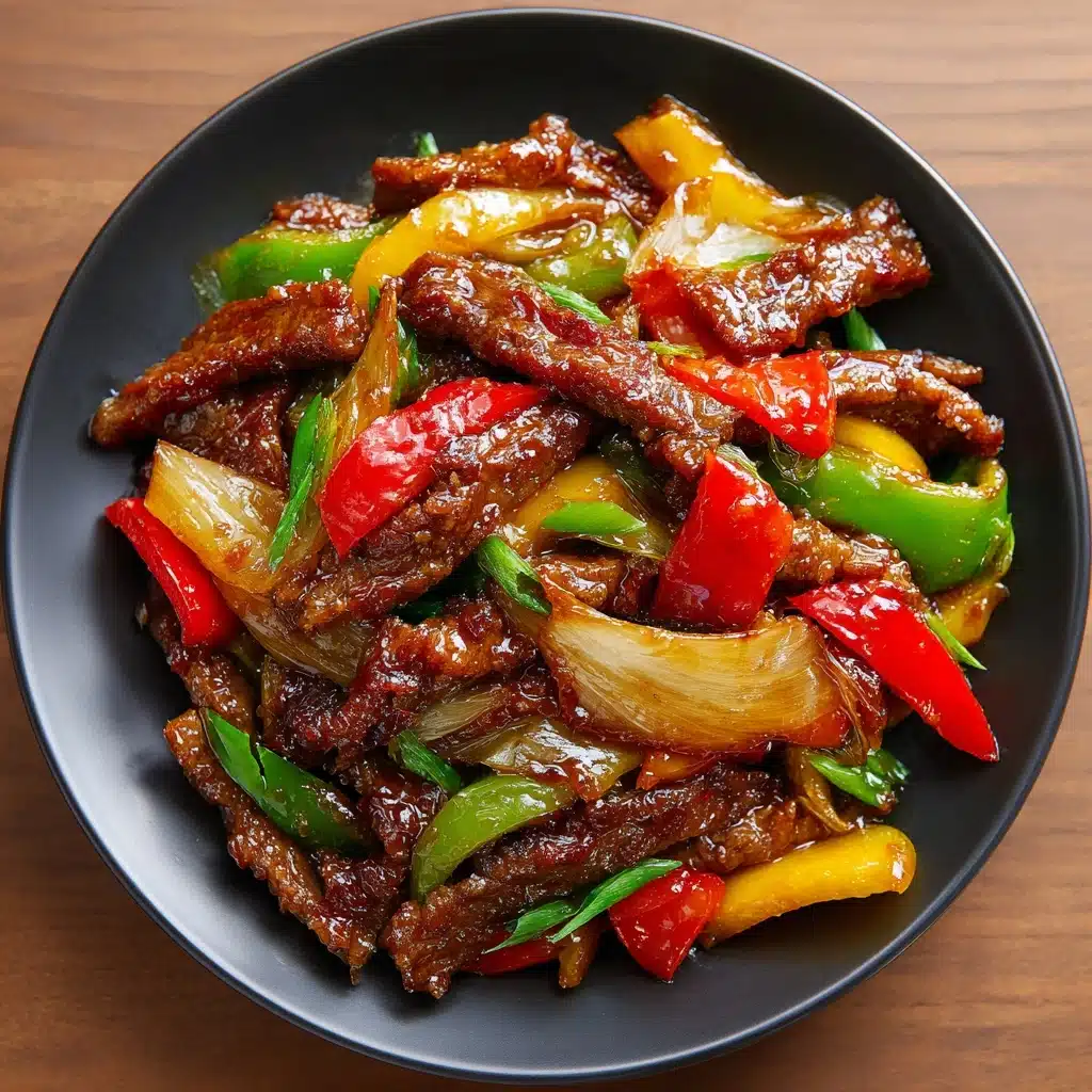 Sizzling Chinese Pepper Steak with Onions Recipe - Recipe Image