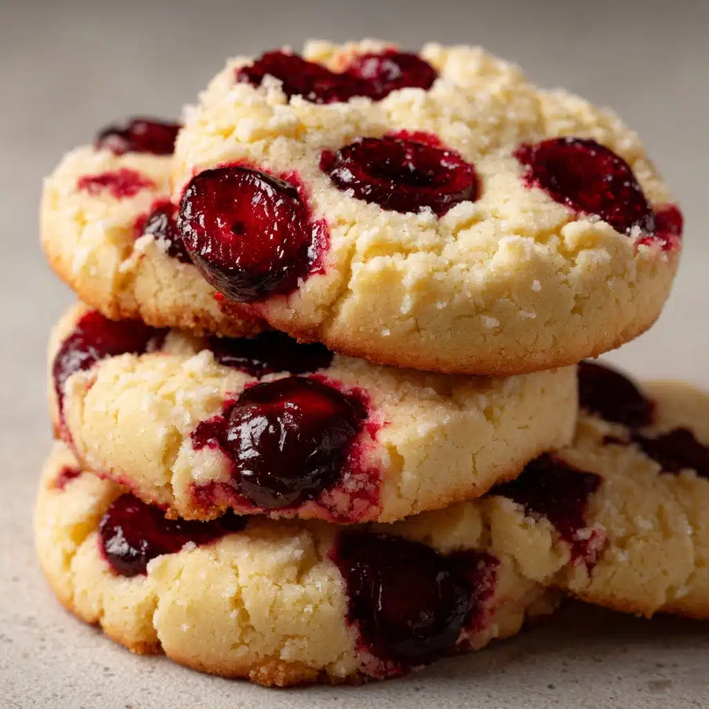 White Chocolate Cherry Shortbread Cookies Recipe - Recipe Image