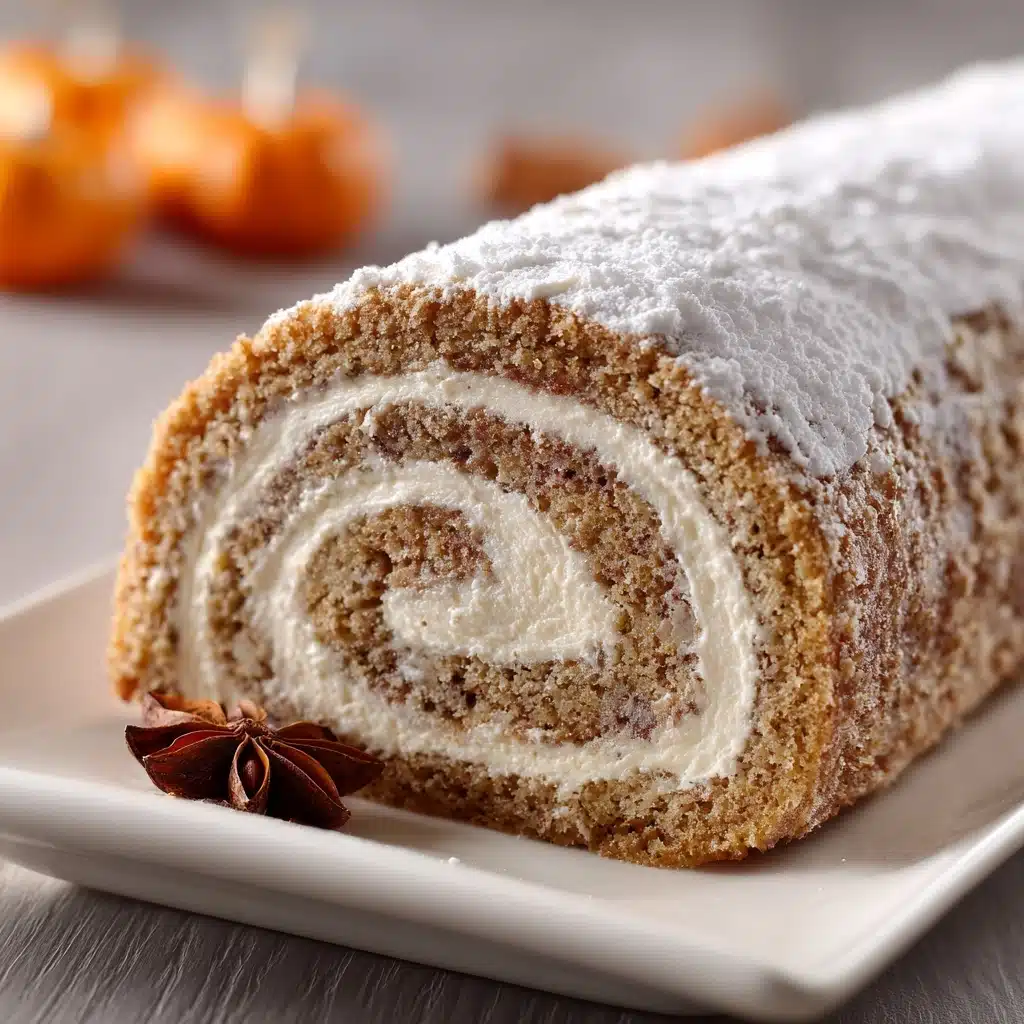 Classic Pumpkin Roll with Cream Cheese Filling Recipe - Recipe Image