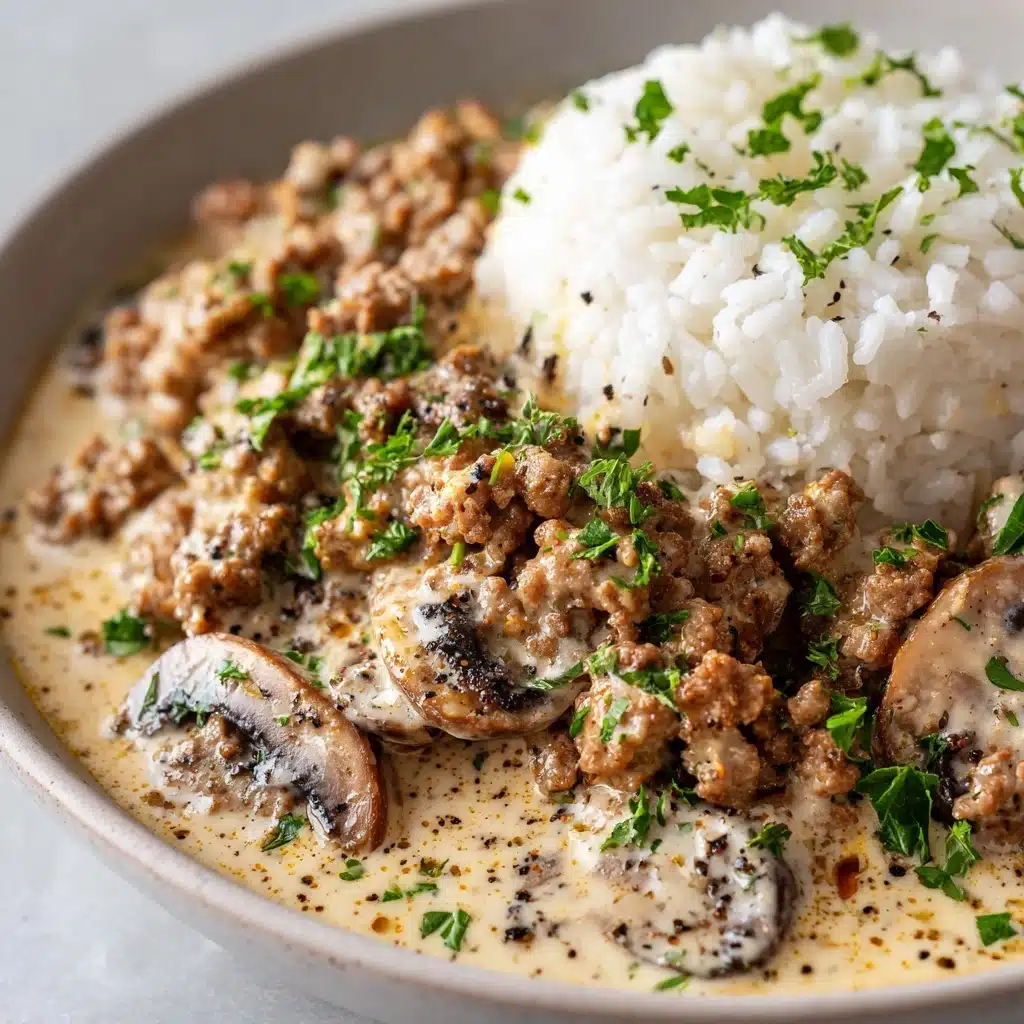 Ground Beef Stroganoff and Rice Recipe - Recipe Image