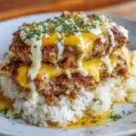 Rice Skillet with Cheddar Parmesan Sauce Recipe