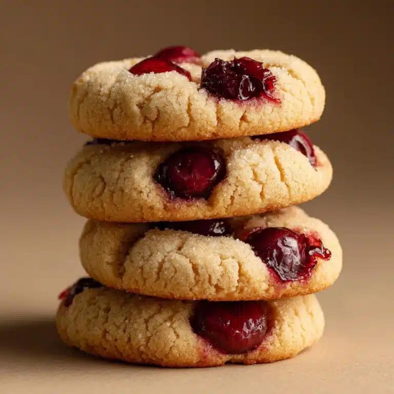 White Chocolate Cherry Shortbread Cookies Recipe