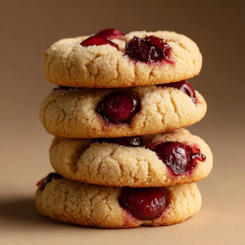 White Chocolate Cherry Shortbread Cookies Recipe - Recipe Image
