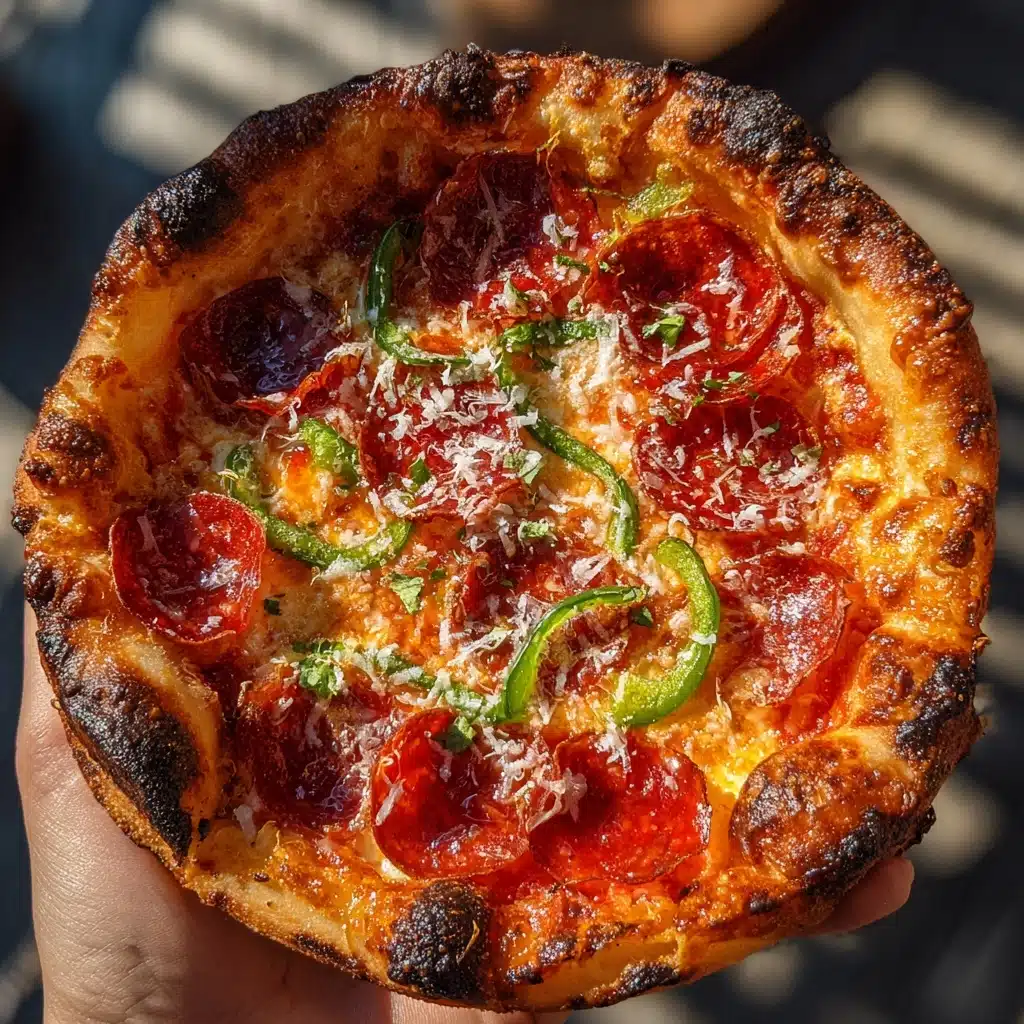 Pepperoni and Roasted Jalapeño Pesto Pan Pizza Recipe - Recipe Image