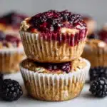 Blackberry Cinnamon Swirl Oatmeal Muffins Recipe