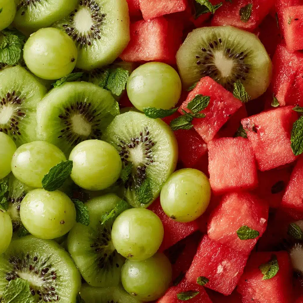 Watermelon Kiwi and Green Grape Salad Recipe - Recipe Image