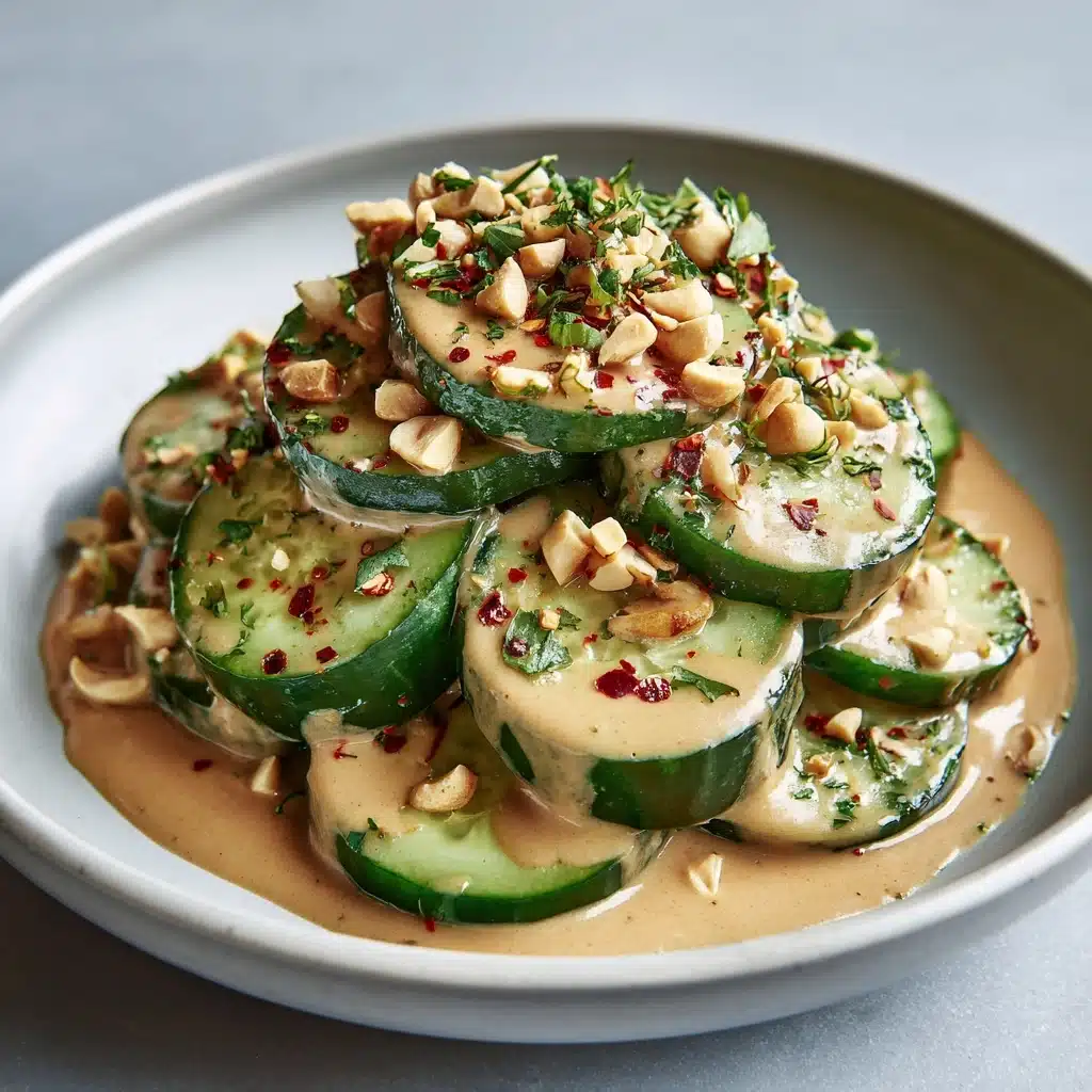 Cucumbers in Spicy Peanut Sauce Recipe - Recipe Image