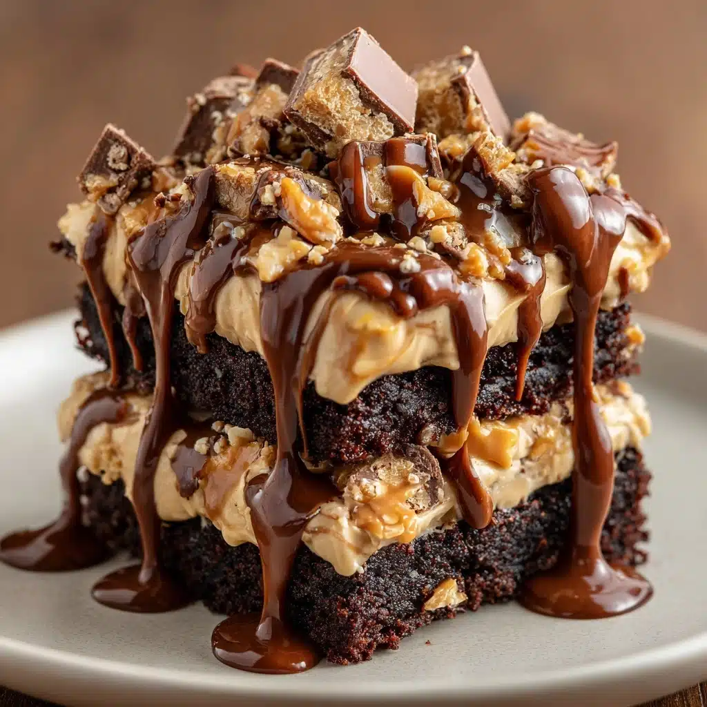 Snickers Poke Cake Recipe - Recipe Image