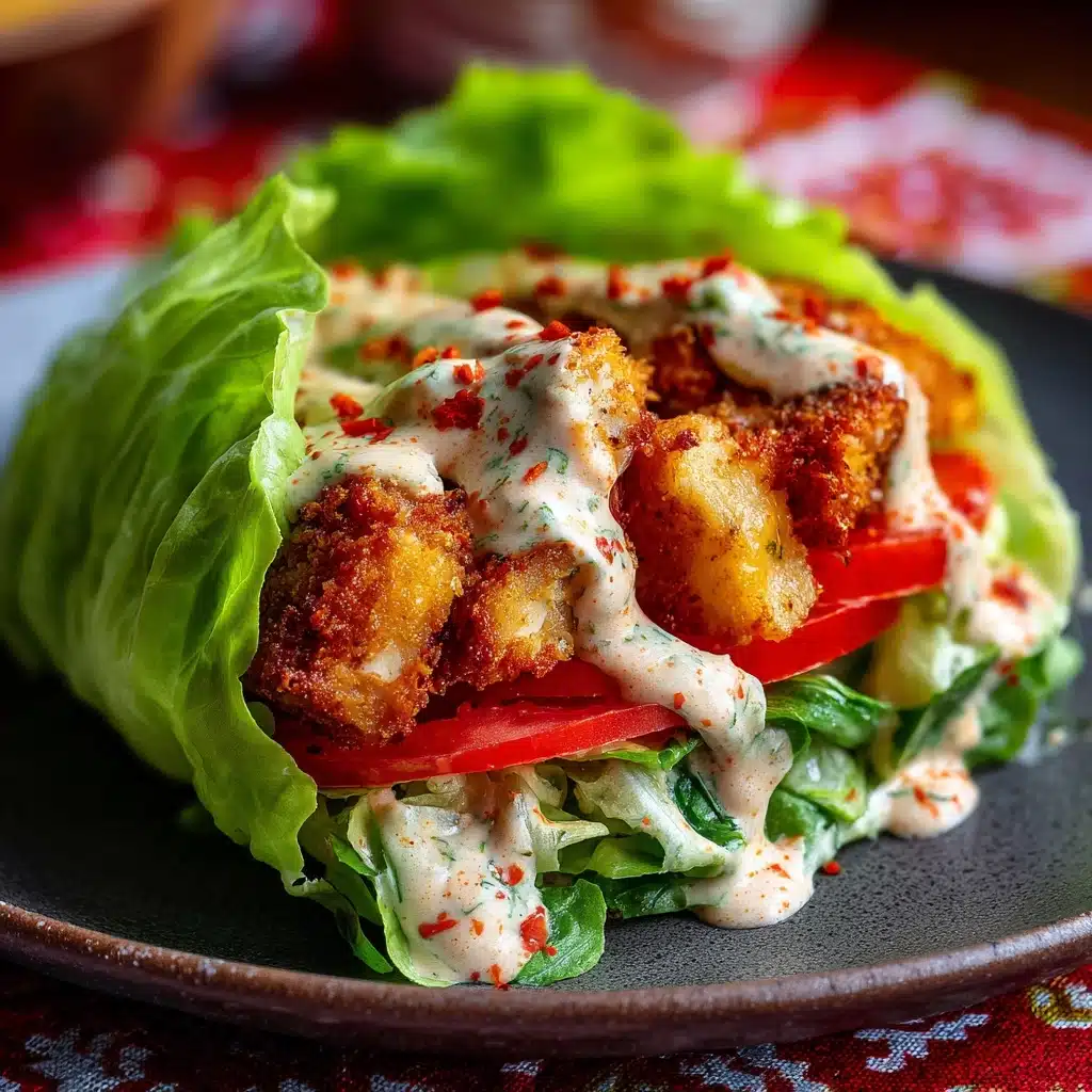 Chicken Caesar Salad Lettuce Wrap Recipe - Recipe Image