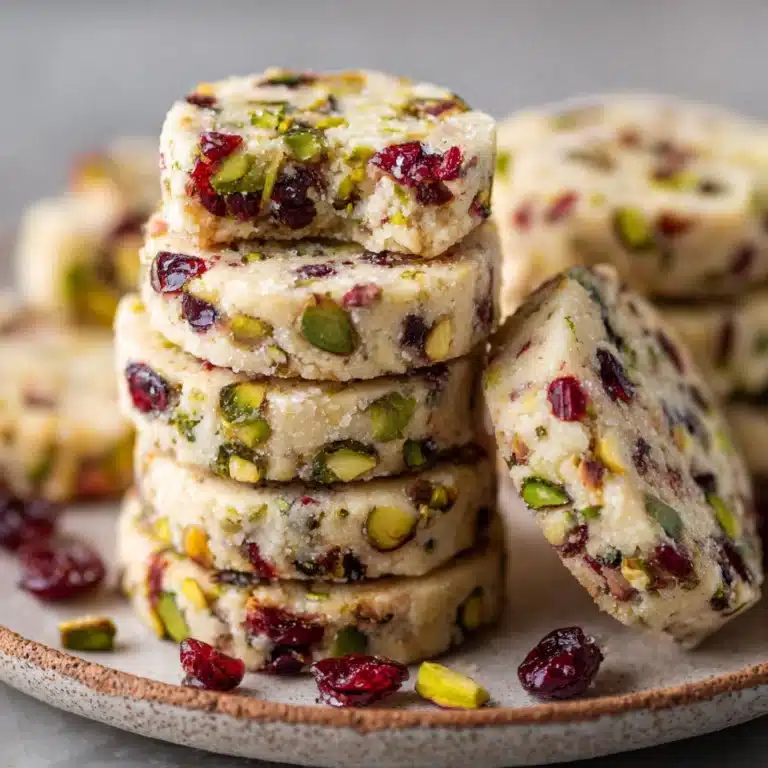 Cranberry Pistachio Shortbread Cookies Recipe