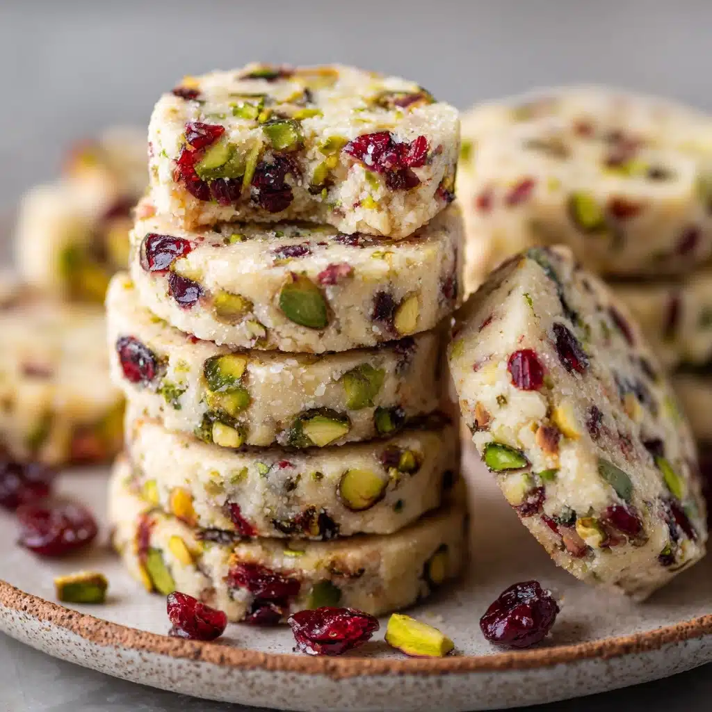 Cranberry Pistachio Shortbread Cookies Recipe