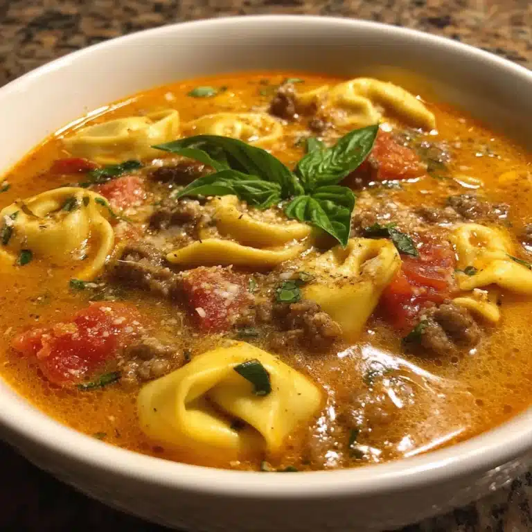 Slow Cooker Tomato Tortellini Soup with Ground Beef Recipe