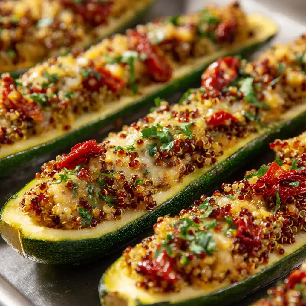 Bruschetta Quinoa Zucchini Boats Recipe - Recipe Image