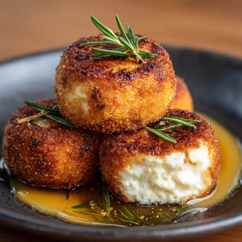 Fried Goat Cheese Balls with Spicy Sage Honey Recipe - Recipe Image