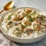 Chicken and Mushrooms in Creamy Dill Sauce Recipe