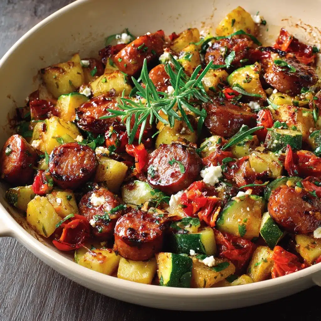 Summer Sausage Skillet with Andouille Sausage Recipe - Recipe Image