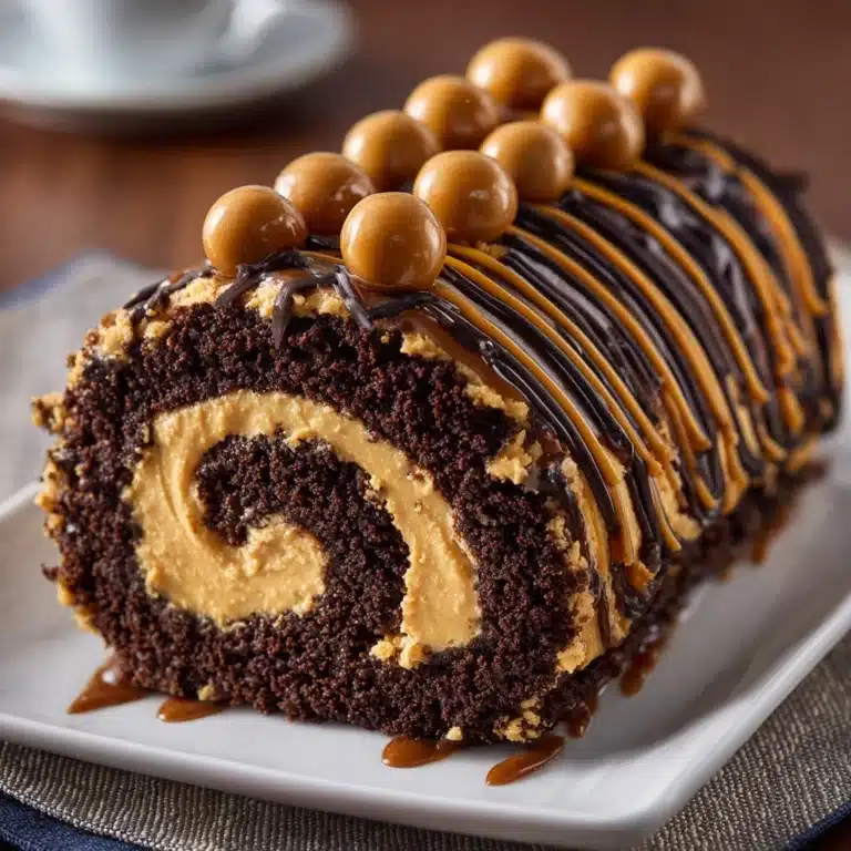 Decadent Chocolate Peanut Butter Cake Roll Recipe