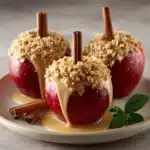 Cinnamon Oatmeal Stuffed Apples with Vanilla Custard Sauce Recipe