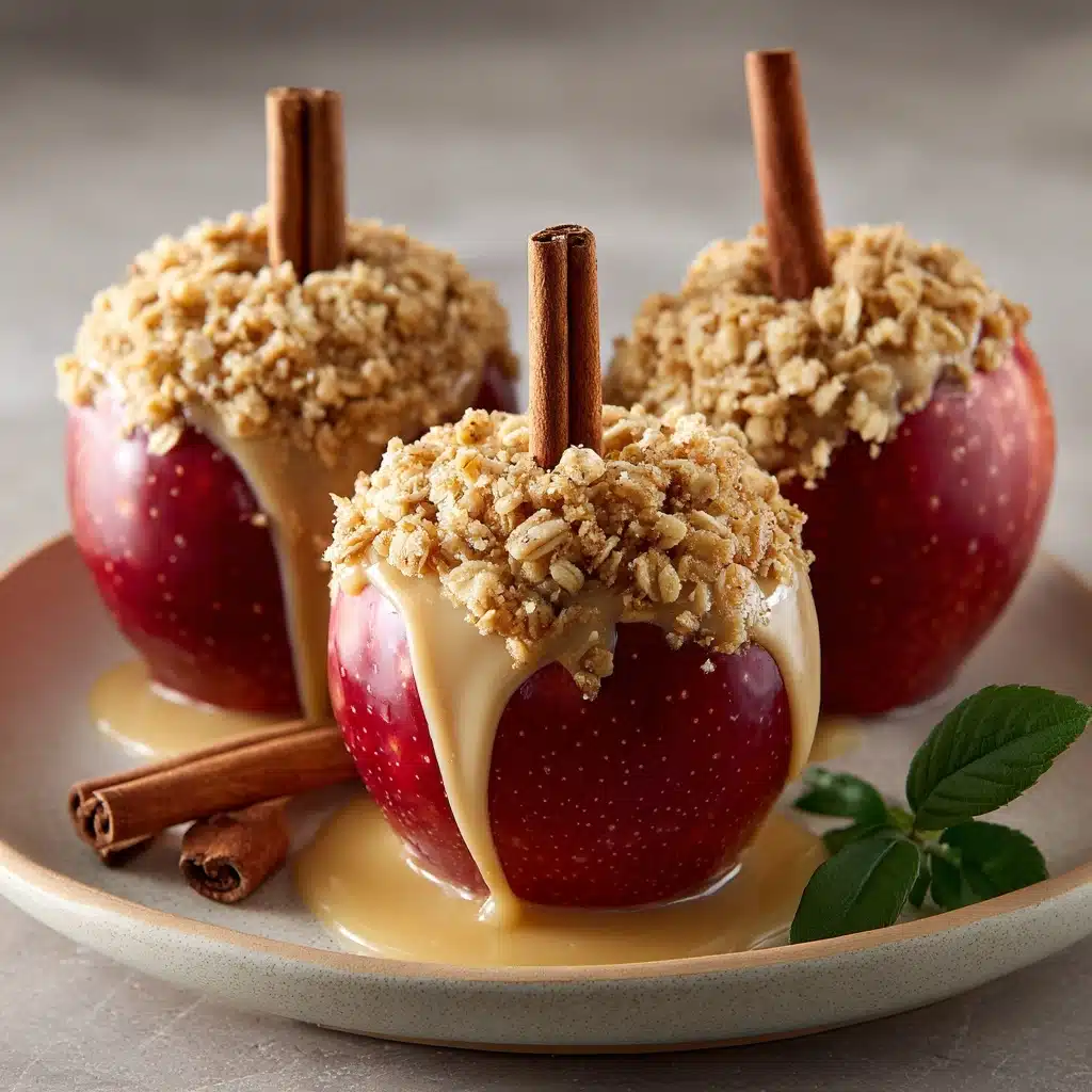 Cinnamon Oatmeal Stuffed Apples with Vanilla Custard Sauce Recipe