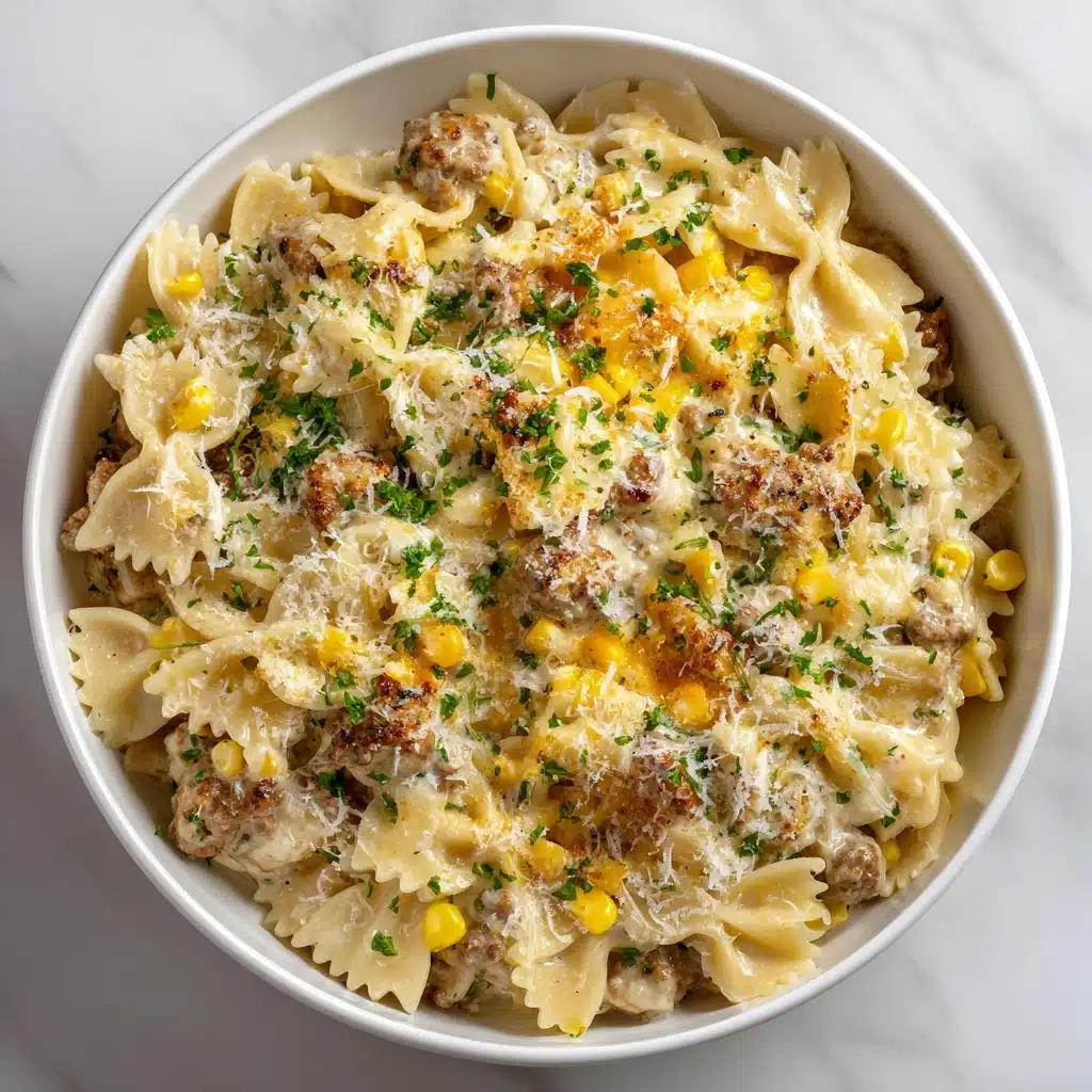 Creamy Ranch Beef and Sweet Corn Bowtie Casserole Recipe
