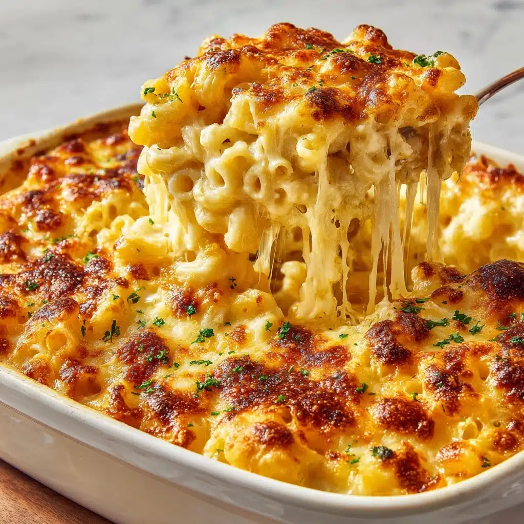 Three-Cheese Baked Macaroni Recipe - Recipe Image