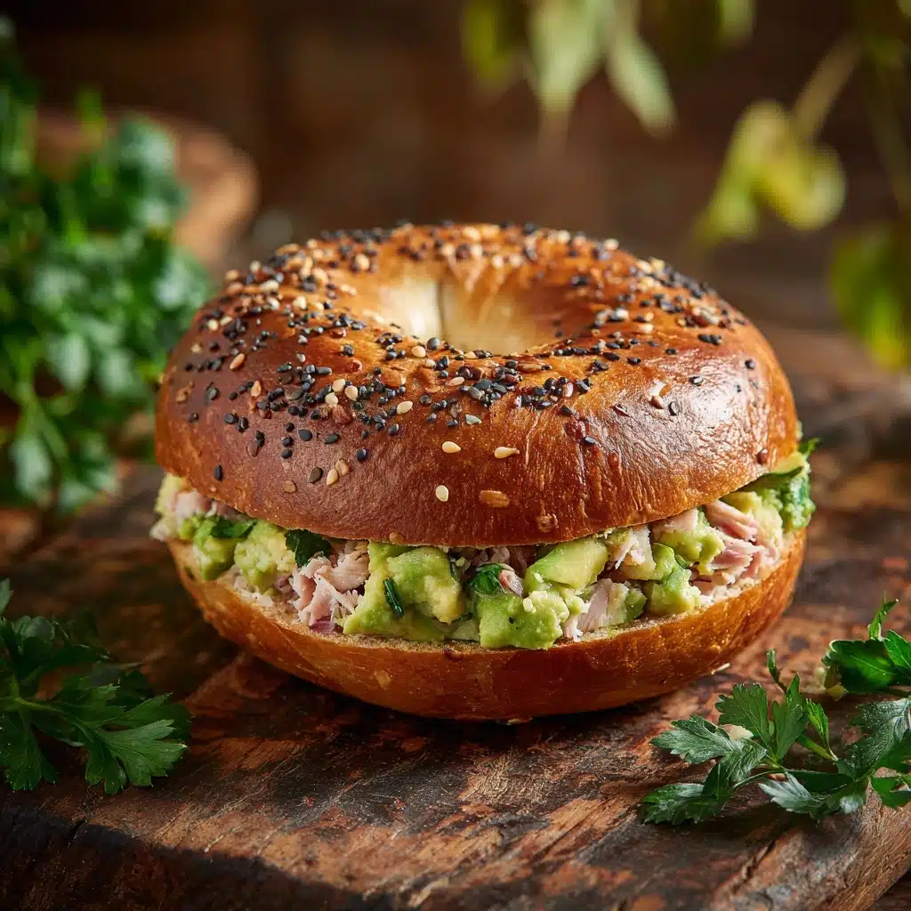 Avocado Tuna Melt Bagels Recipe - Recipe Image