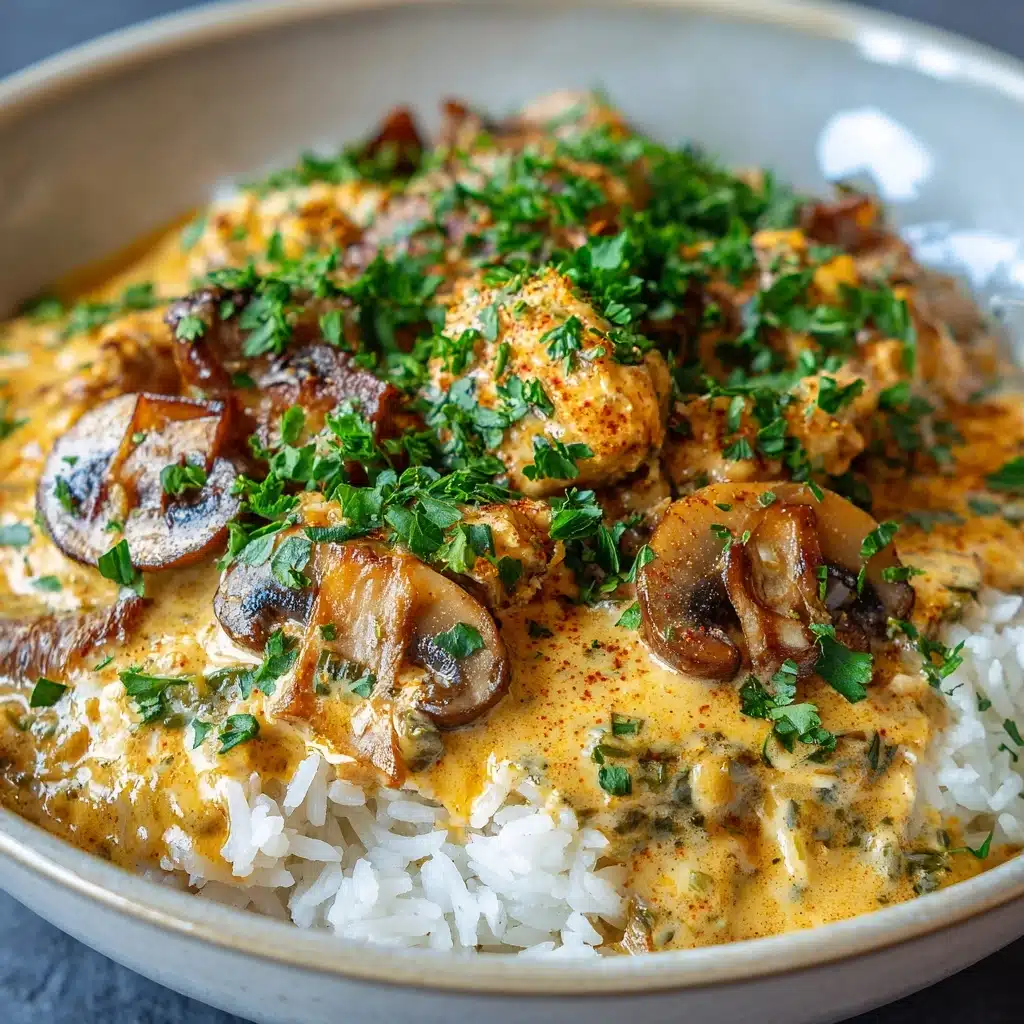 Parmesan-Garlic Mushroom Chicken Recipe - Recipe Image