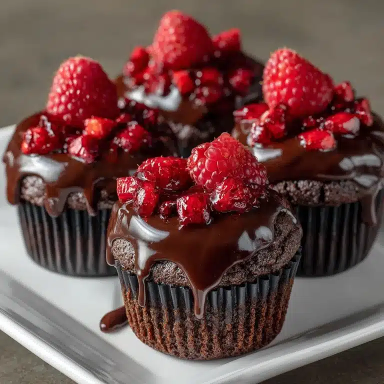 Raspberry Chocolate Lava Cupcakes Recipe