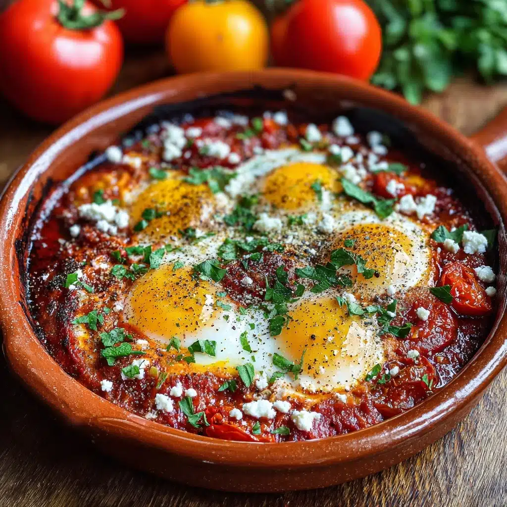 Mediterranean Baked Feta Eggs Recipe - Recipe Image