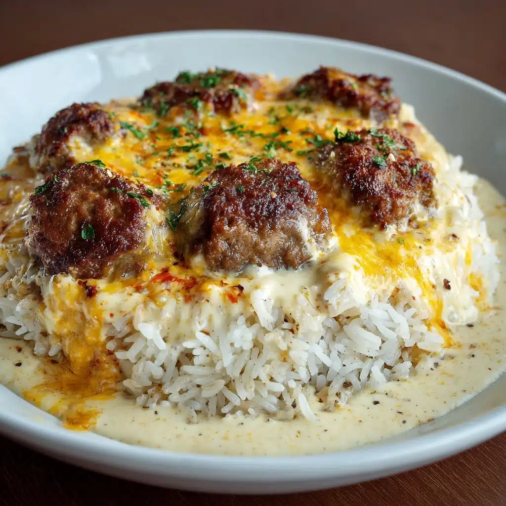 Rice Skillet with Cheddar Parmesan Sauce Recipe - Recipe Image