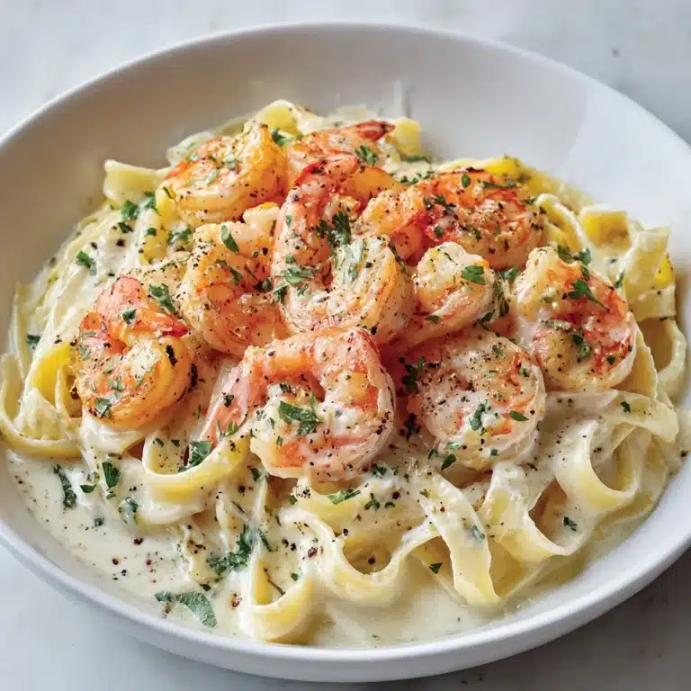 Grilled Salmon & Shrimp Fettuccine Alfredo Recipe