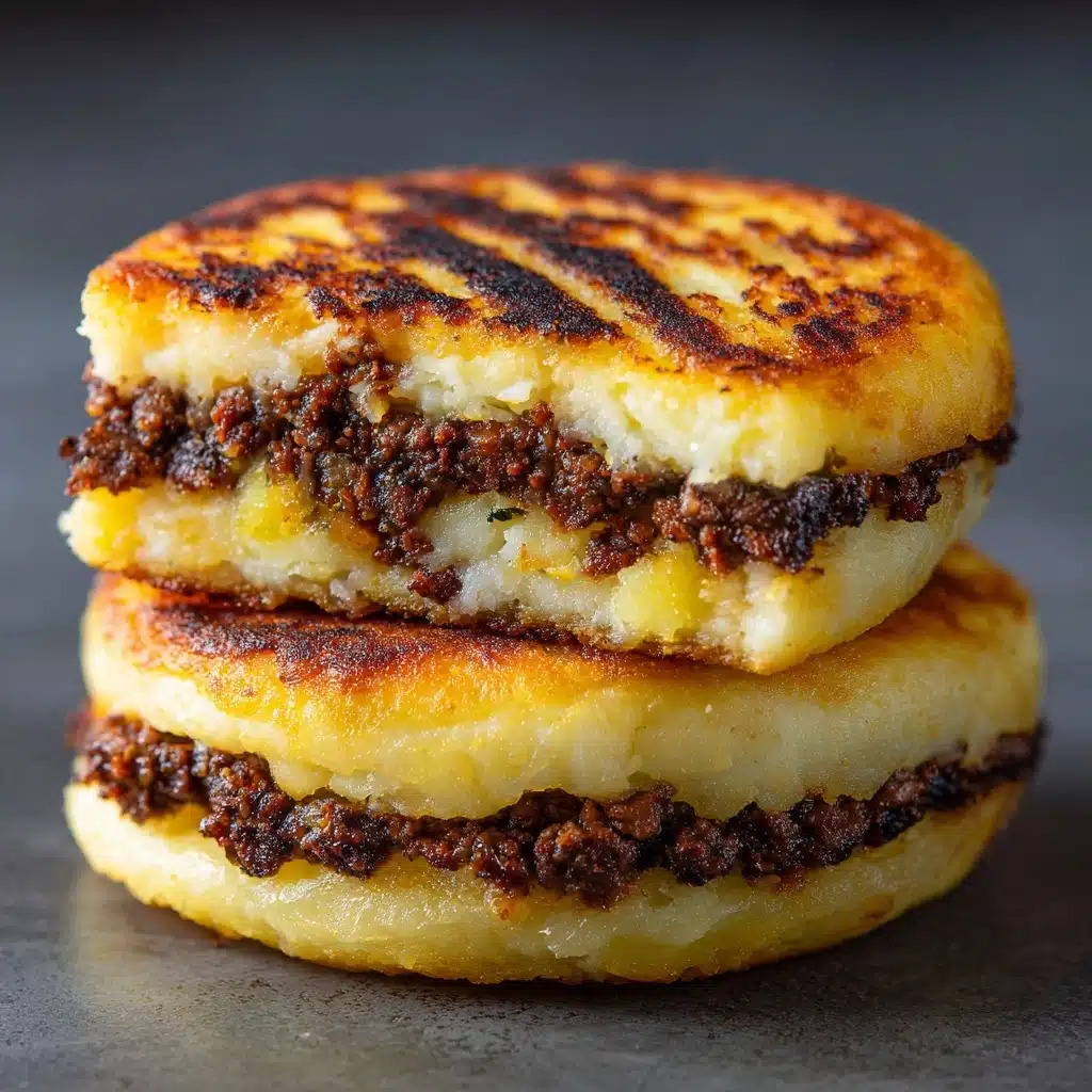 Potato Pancakes with Savory Beef and Cheese Recipe - Recipe Image