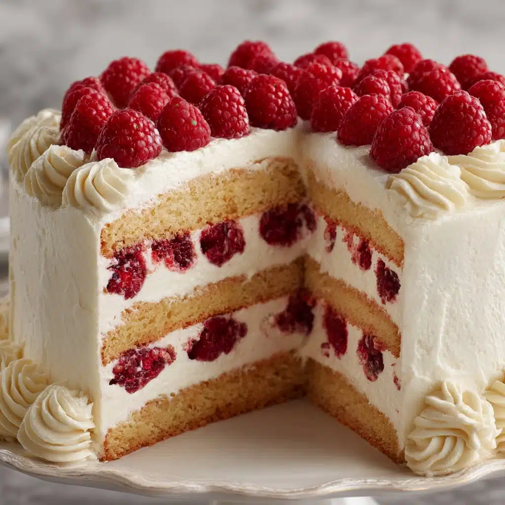 White Chocolate Raspberry Cake with White Chocolate Buttercream Recipe - Recipe Image