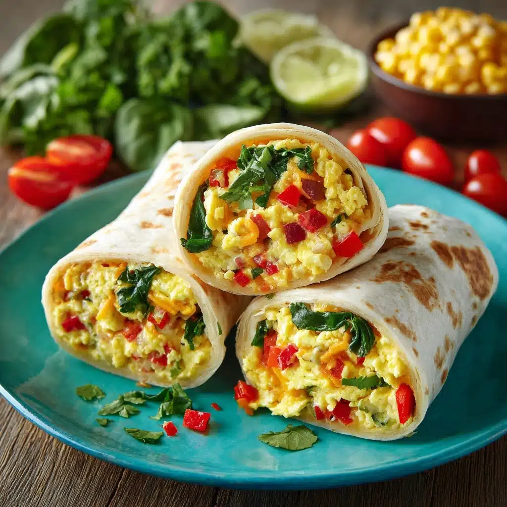 Vegetable and Cheese Breakfast Burritos Recipe - Recipe Image