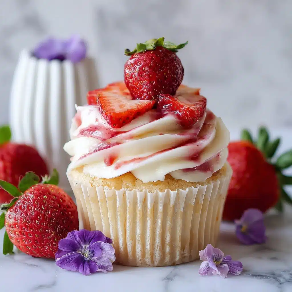 Real Strawberry Cupcakes Recipe - Recipe Image