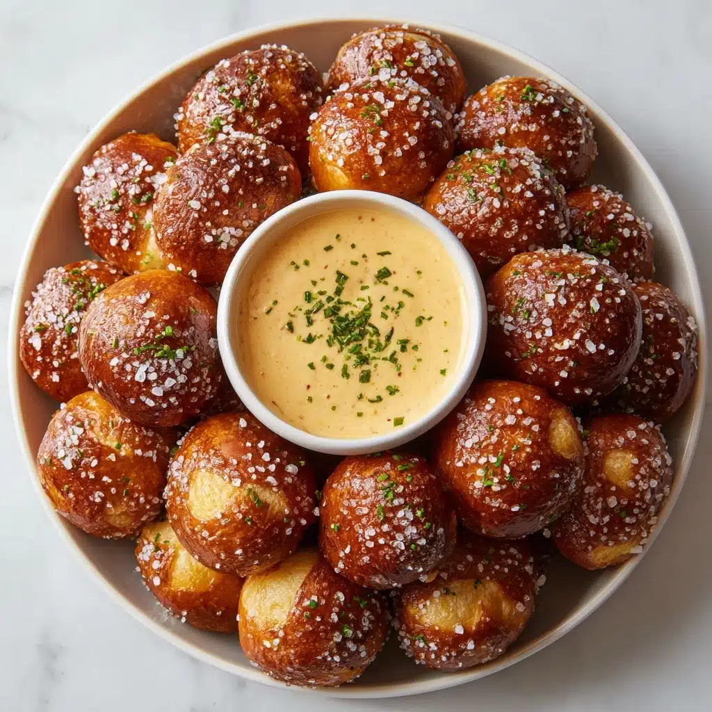 Soft Pretzel Bites with Vegan Cheese Sauce Recipe - Recipe Image