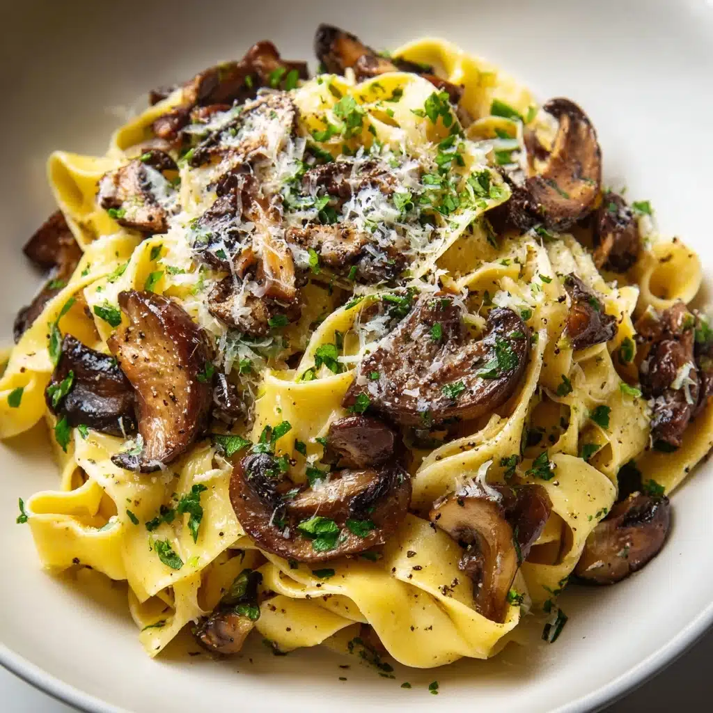 Garlic Mushroom Pasta Recipe - Recipe Image