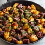Garlic Butter Steak Bites and Potatoes Recipe
