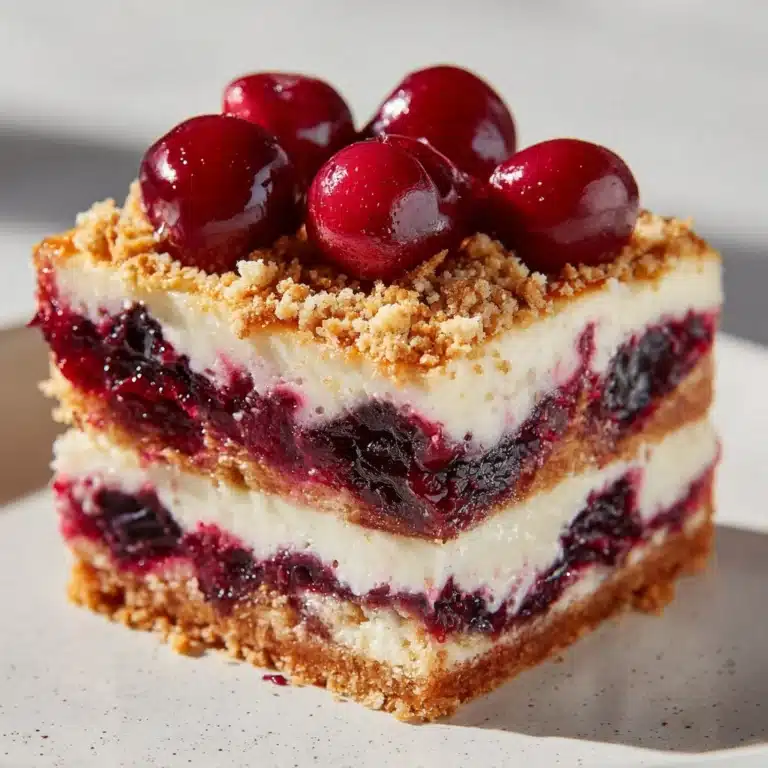 Christmas Cherry Cheesecake Bars Recipe