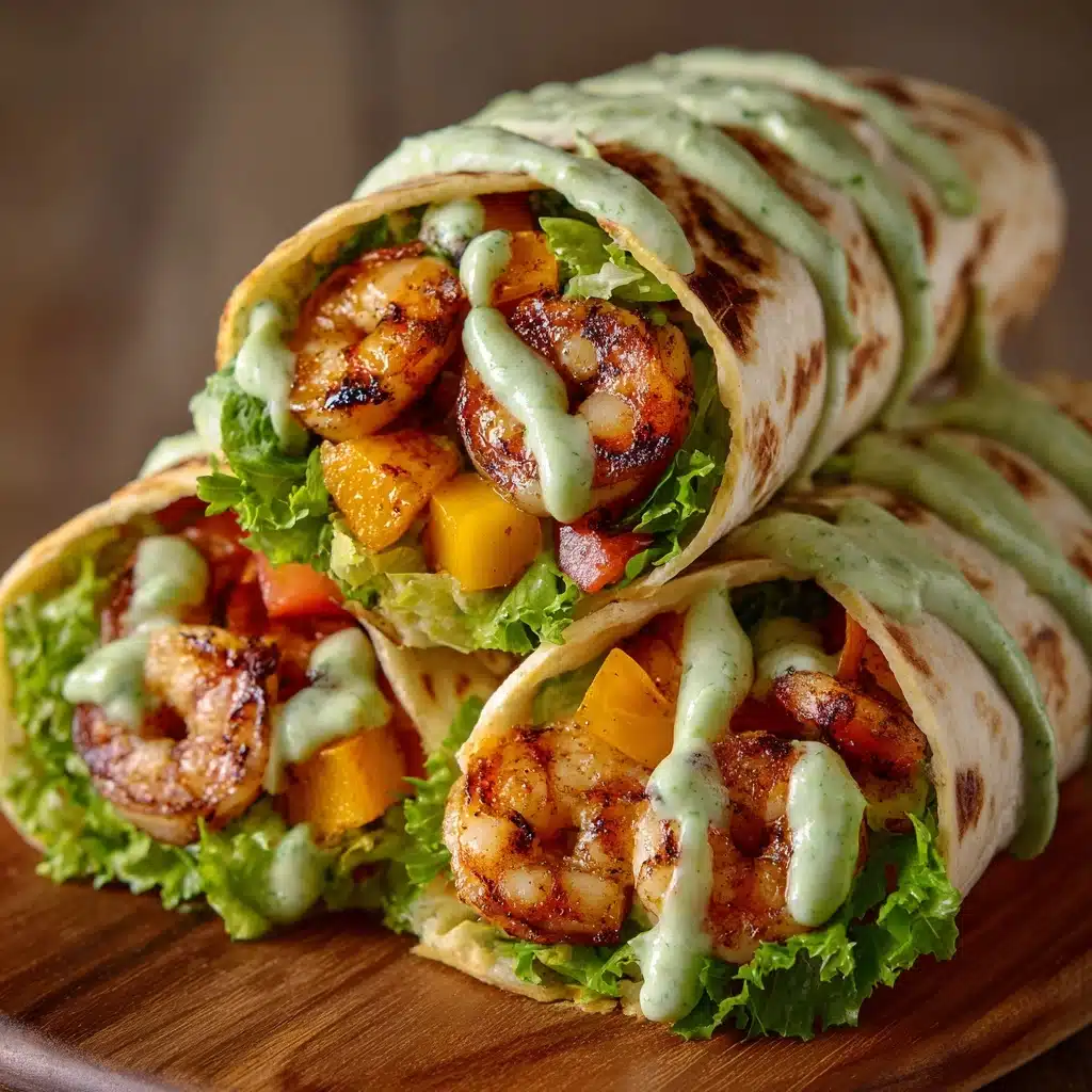 Caesar Shrimp Wraps Recipe