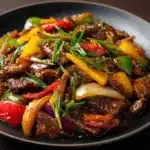 Sizzling Chinese Pepper Steak with Onions Recipe