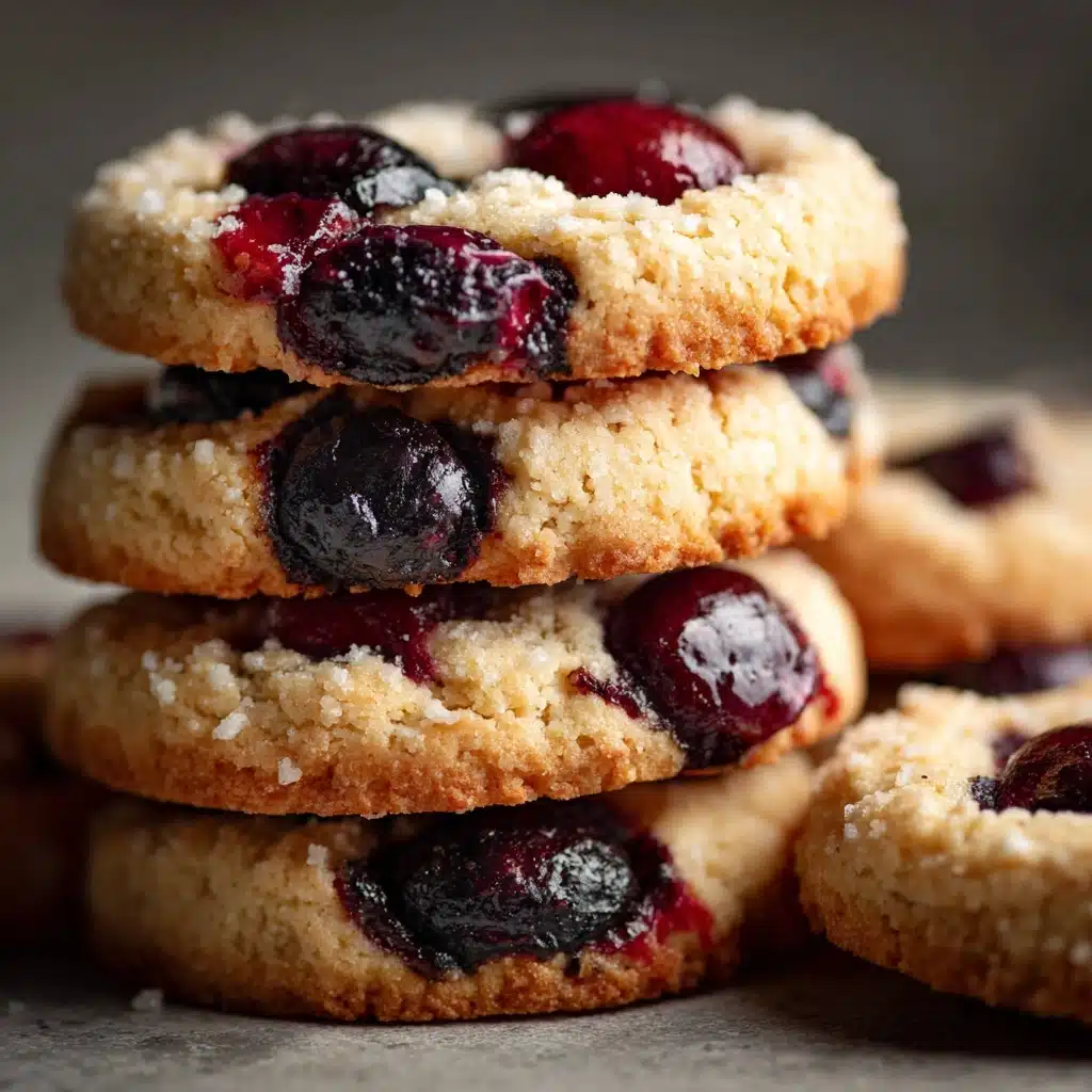 White Chocolate Cherry Shortbread Cookies Recipe