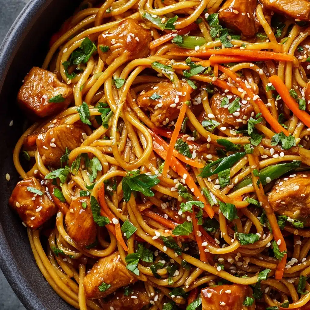 Garlic Chicken Lo Mein Recipe - Recipe Image