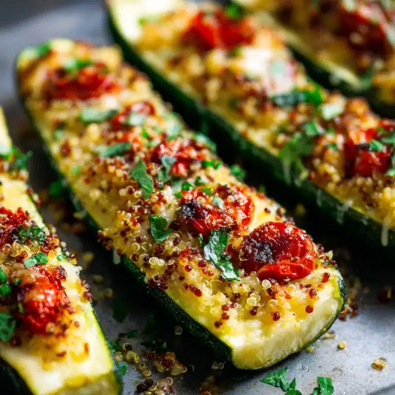Bruschetta Quinoa Zucchini Boats Recipe