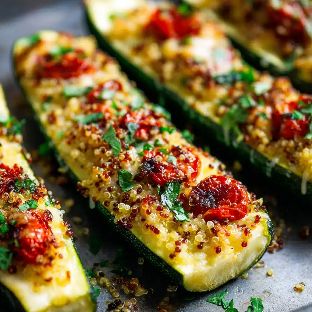 Bruschetta Quinoa Zucchini Boats Recipe - Recipe Image